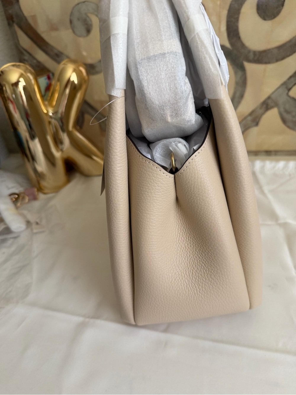 Coach Lana 23 Ivory Pebbled Leather Shoulder Bag NWT w/strap and dust bag - Picture 7 of 11